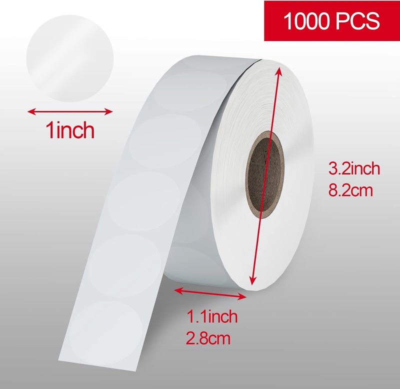 Misofuki 1" Clear Circle Stickers (1000 Pcs), Transparent Self-Adhesive Seals for Envelope, Cosmetic Box, Gift Bag, Mail, PVC Material, Round Wafer Package Seals - Image 2